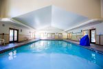 Enjoy the indoor saltwater pool year round 